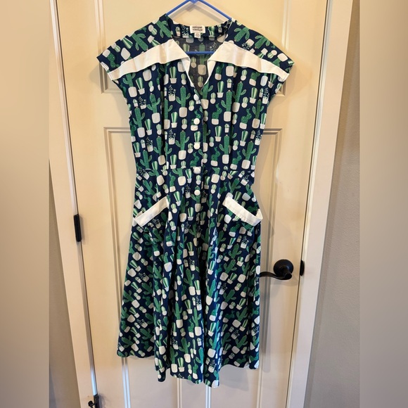 🌵 Adorable Unique Vintage dress with cactus pattern🌵 - Picture 1 of 8